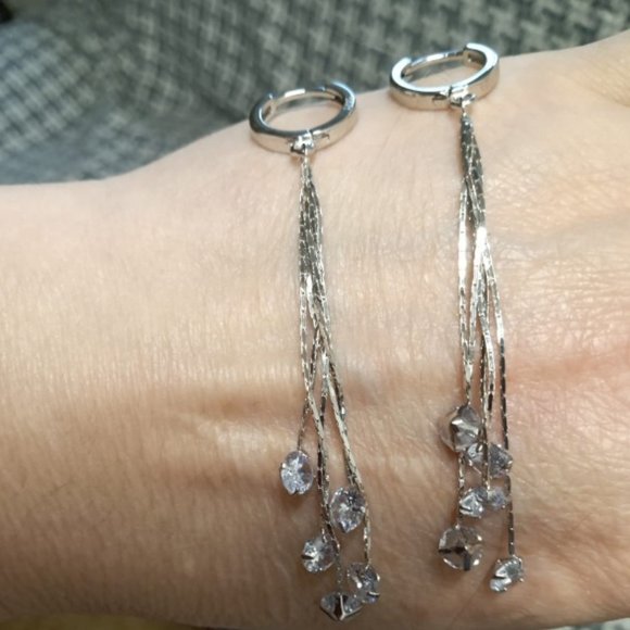 925 Silver Long Earring - Picture 7 of 7